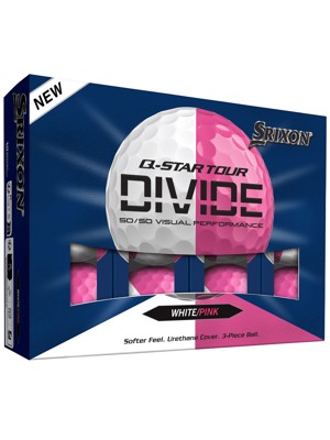 Srixon Q-Star Tour Divide 2 White/Pink Golf Balls (12 Balls)