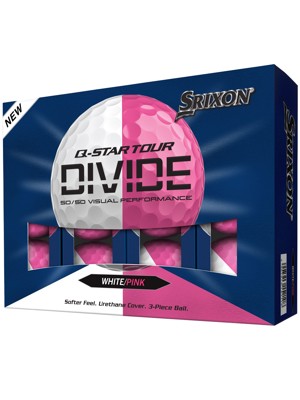 Srixon Q-Star Tour Divide 2 White/Pink Golf Balls (12 Balls)