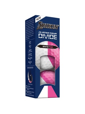 Srixon Q-Star Tour Divide 2 White/Pink Golf Balls (12 Balls)