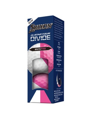 Srixon Q-Star Tour Divide 2 White/Pink Golf Balls (12 Balls)