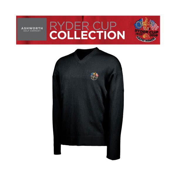 Ashworth Mens Ryder Cup Collection High V Neck Sweater