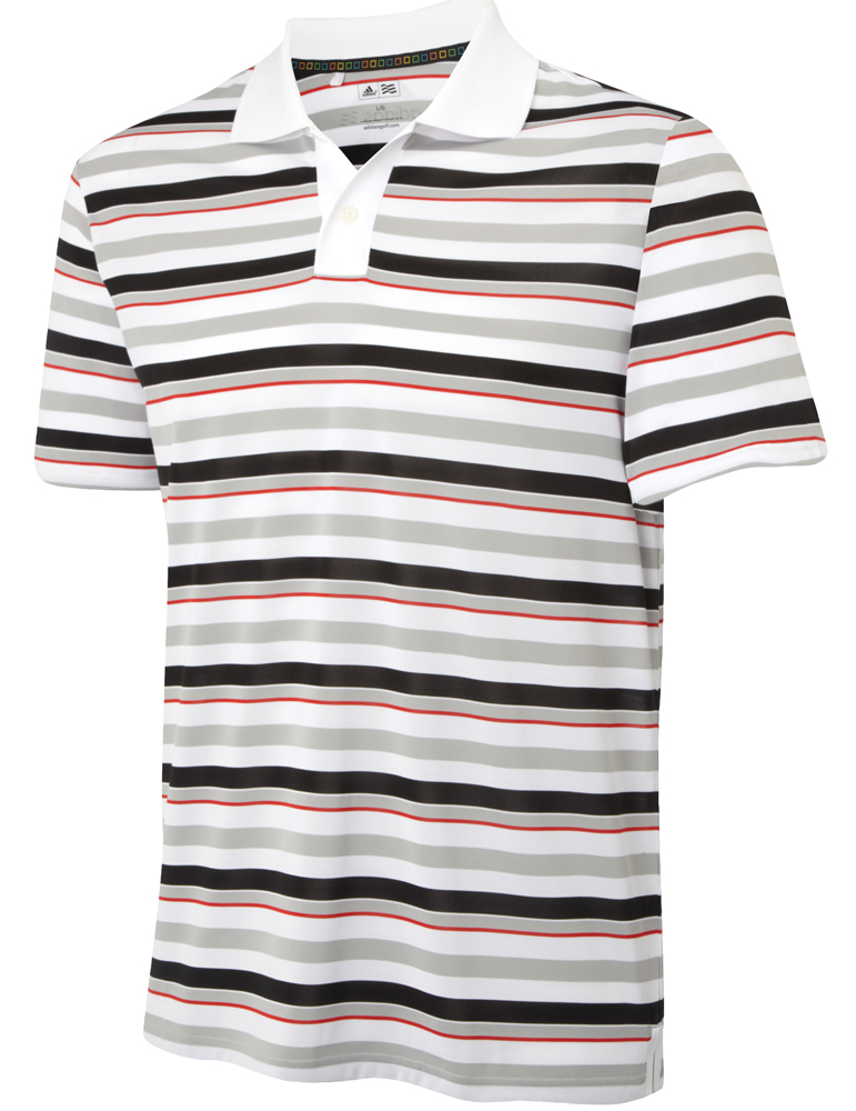 adidas Mens Fp Rugby Stripe Polo Shirt | GolfOnline