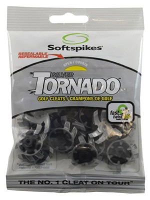 Softspikes Silver Tornado Fast Twist 3.0 Spikes - Black/Silver