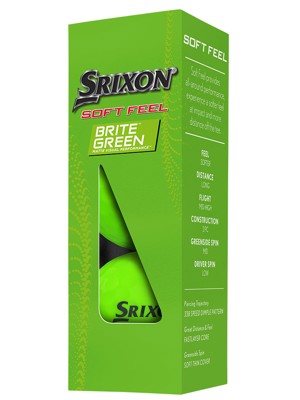 Srixon Soft Feel Brite Green Golf Balls (12 Balls) - Prior Gen