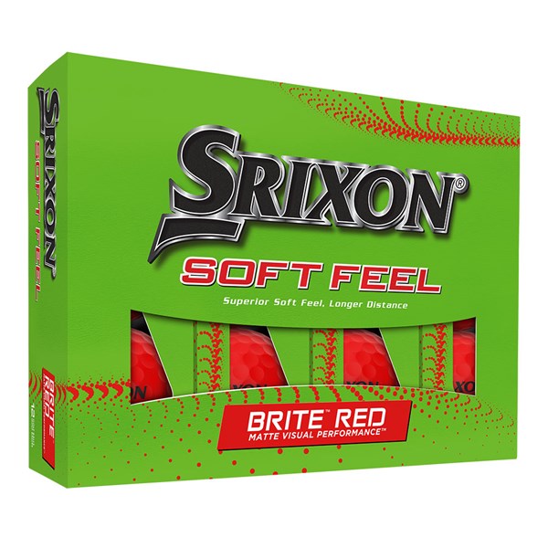 Srixon Soft Feel Brite Red Golf Balls (12 Balls)