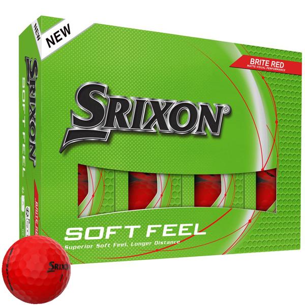 Srixon Soft Feel Brite Red Golf Balls (12 Balls)