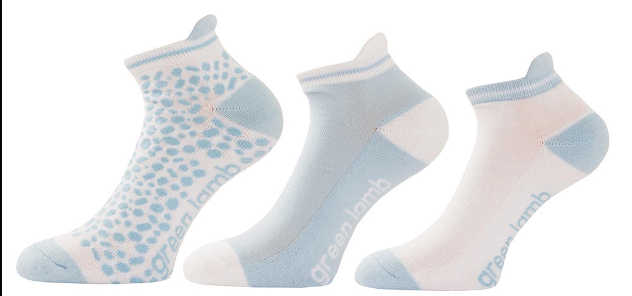 Green Lamb Ladies Patterned Socks (3 Pairs)