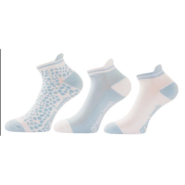 Green Lamb Ladies Patterned Socks (3 Pairs)