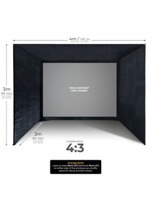 SimSpace Golf Enclosure With UltraMAX Grey High-Contrast Impact Screen