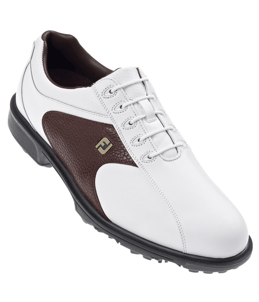 FootJoy Mens Softjoy Golf Shoes (White/Brown) 2014 - Golfonline