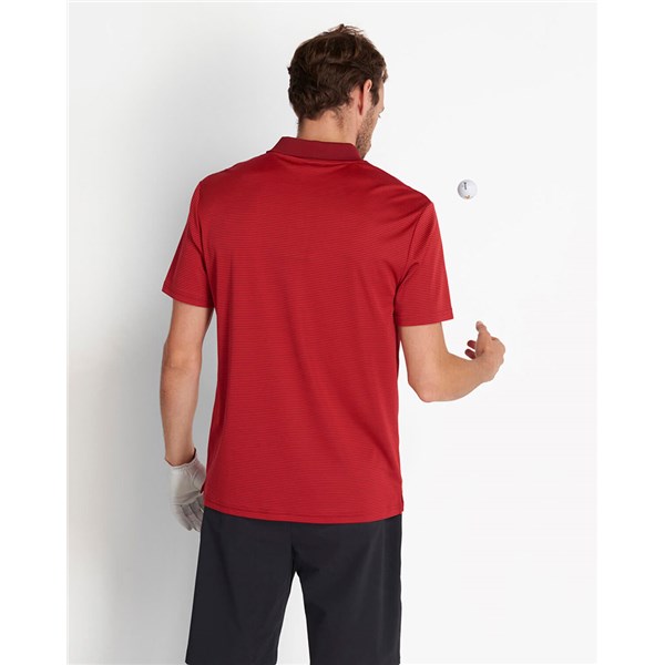 red polo shirt side view