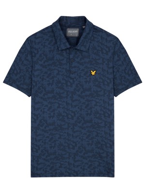 Lyle and Scott Mens Seafoam Jacquard Polo Shirt
