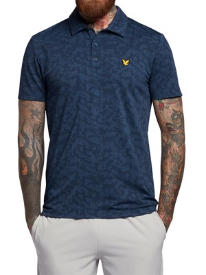 Lyle and Scott Mens Seafoam Jacquard Polo Shirt