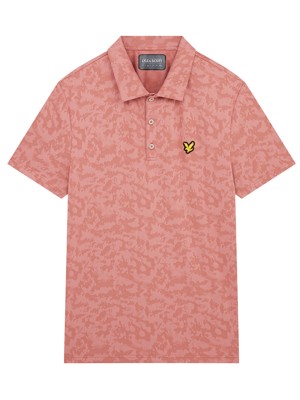 Lyle and Scott Mens Seafoam Jacquard Polo Shirt