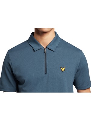 Lyle and Scott Mens Chevron Zip Polo Shirt