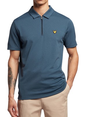 Lyle and Scott Mens Chevron Zip Polo Shirt