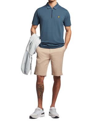 Lyle and Scott Mens Chevron Zip Polo Shirt
