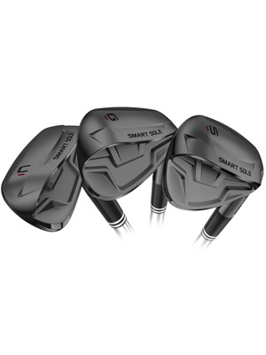 Cleveland Smart Sole 4 Black Satin Wedges (Steel Shaft)