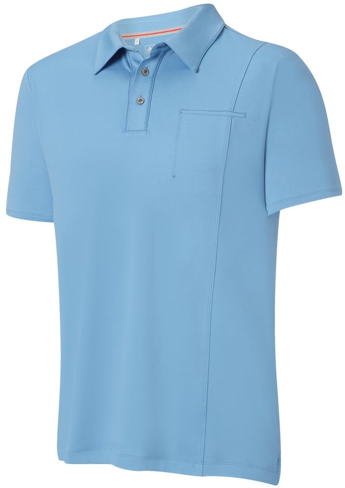 adidas Mens Adipure Stitched Pocket Polo Shirt | GolfOnline