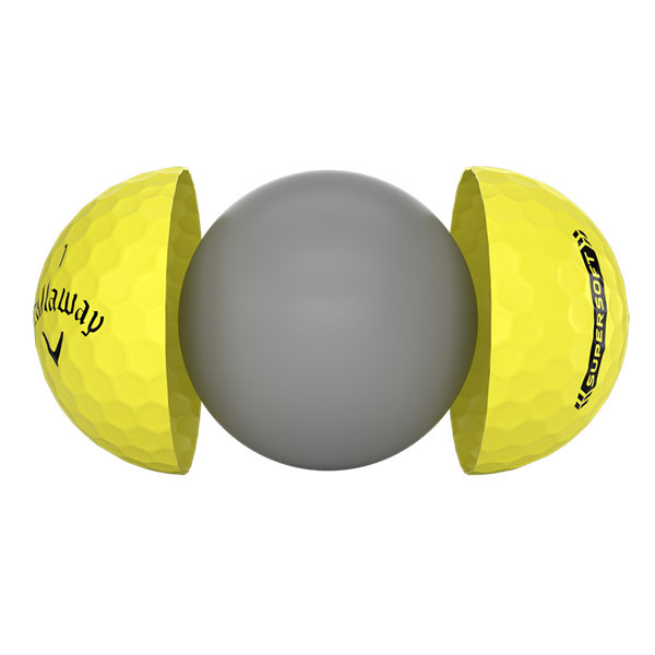 supersoft golfball yellow tech 001
