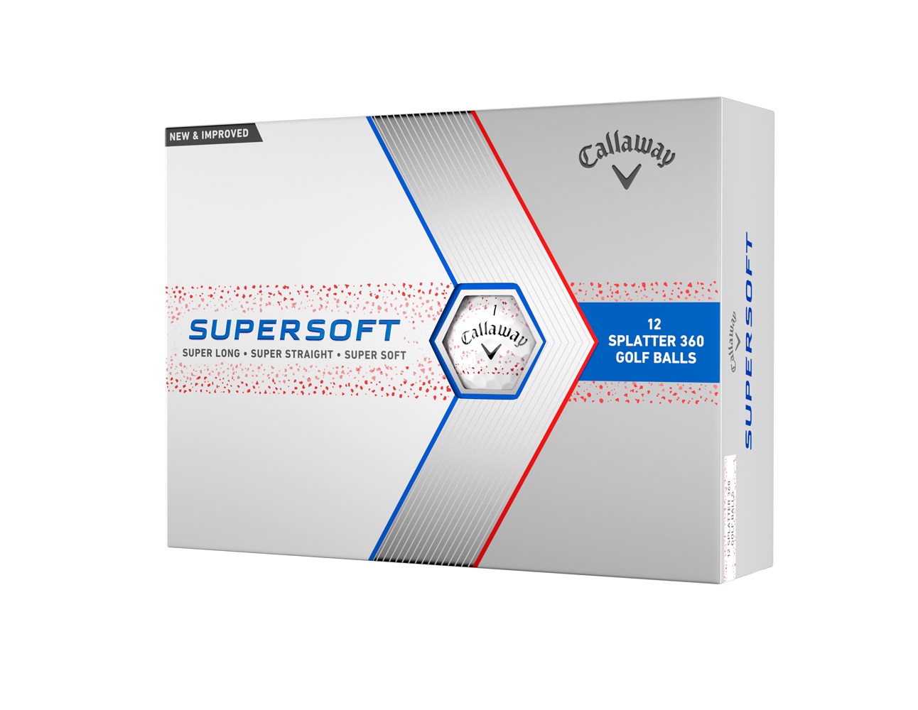 Callaway Supersoft Splatter 360 Red Golf Balls (12 Balls) - Golfonline