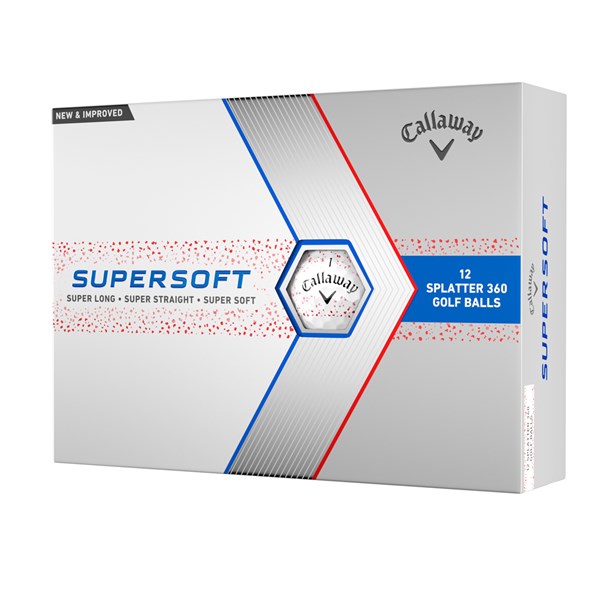 Callaway Supersoft Splatter 360 Red Golf Balls (12 Balls)