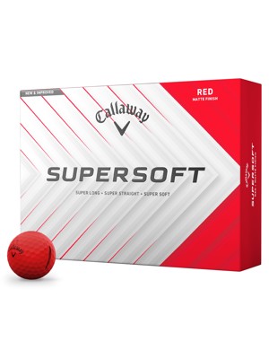 Callaway SuperSoft Matte Red Golf Balls (12 Balls)
