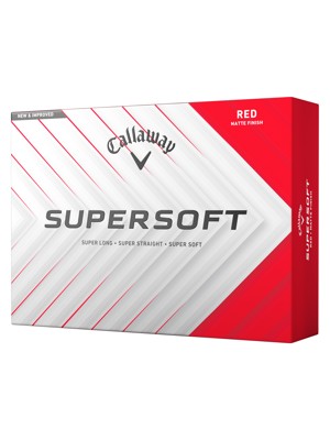 Callaway SuperSoft Matte Red Golf Balls (12 Balls)