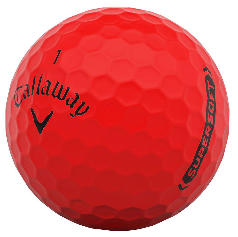 50 Matte Red Callaway Mix SuperSoft / Hot / Fast Used Golf Balls - 2A Shag AA Grade