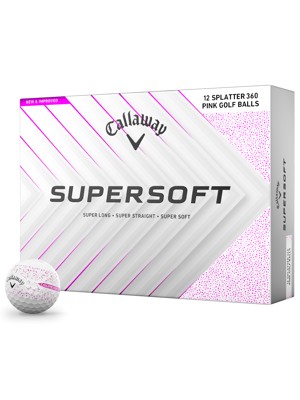 Callaway SuperSoft Splatter Pink Golf Balls (12 Balls)