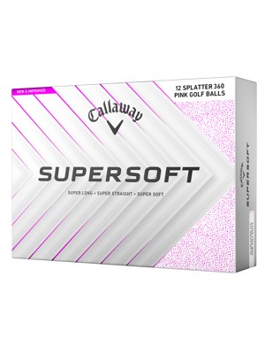 Callaway SuperSoft Splatter Pink Golf Balls (12 Balls)