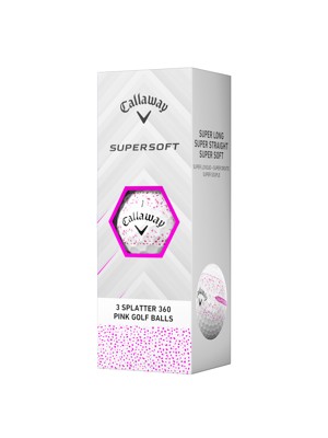 Callaway SuperSoft Splatter Pink Golf Balls (12 Balls)
