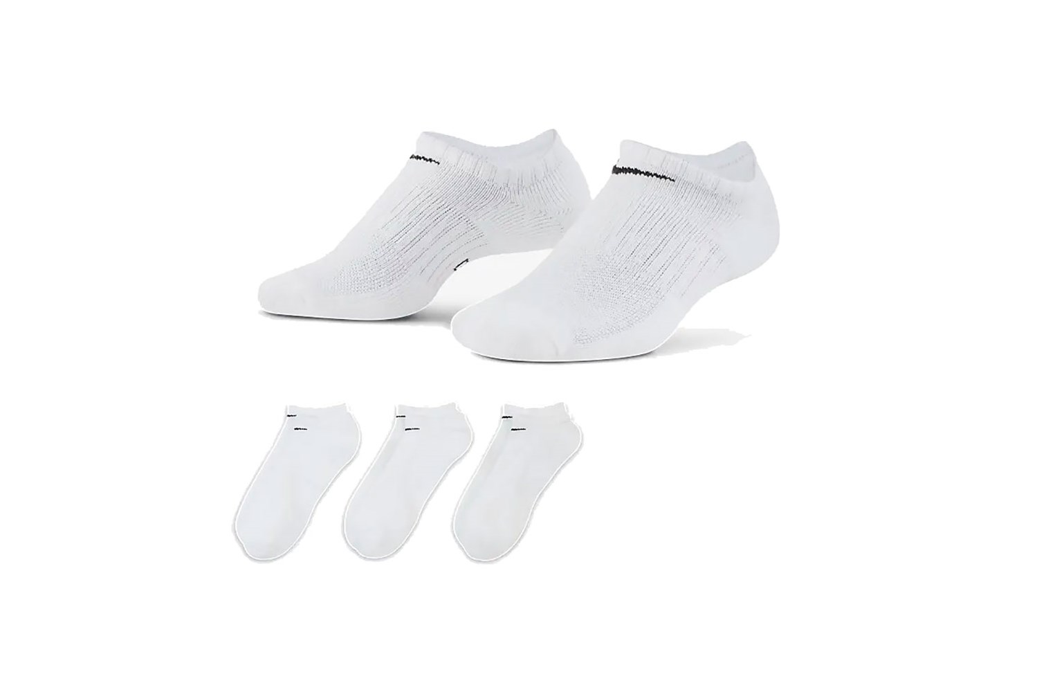 Nike Mens Everyday Cushioned No Show Socks (3 Pairs) - Golfonline