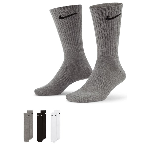 Nike Mens Everyday Lightweight Training Crew Socks (3 Pairs)