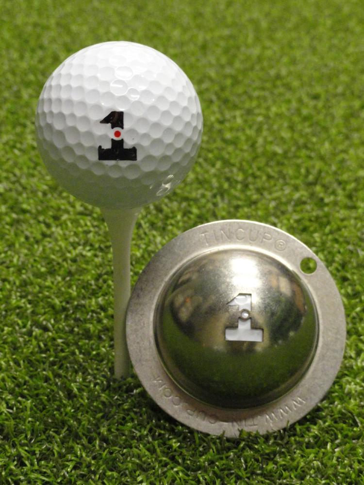 Tin Cup Ball Marker Hole in One