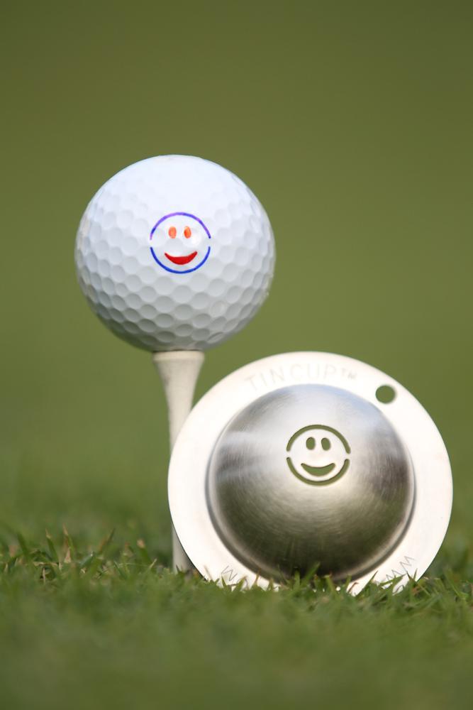 Tin Cup Ball Marker Smiley