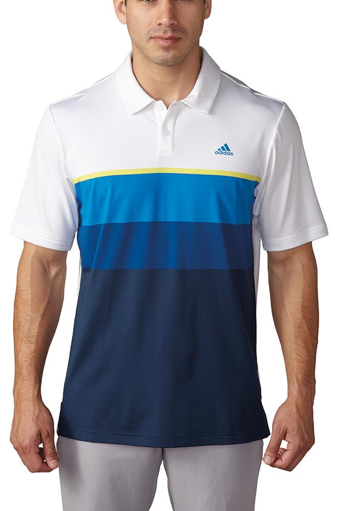 adidas Mens climacool Engineered Striped Polo Shirt