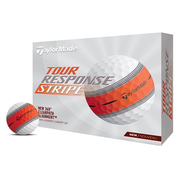 TaylorMade Tour Response Stripe Orange Golf Balls (12 Balls)