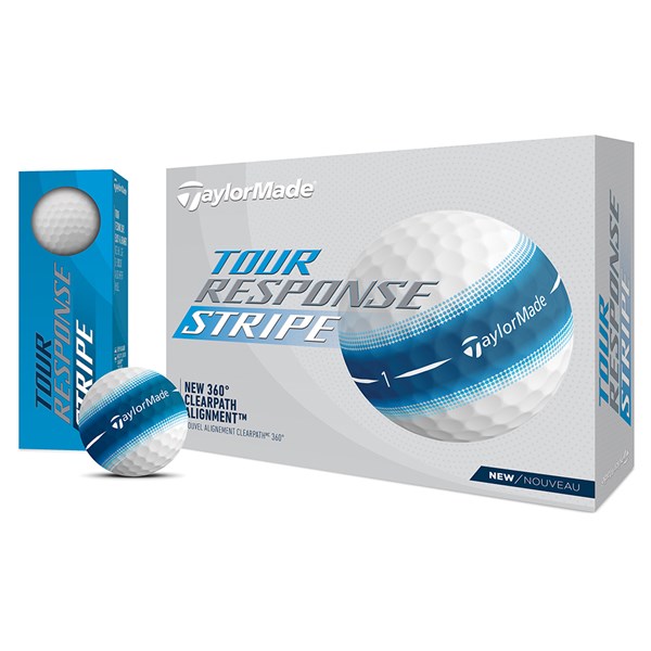 TaylorMade Tour Response Stripe Blue Golf Balls (12 Balls)