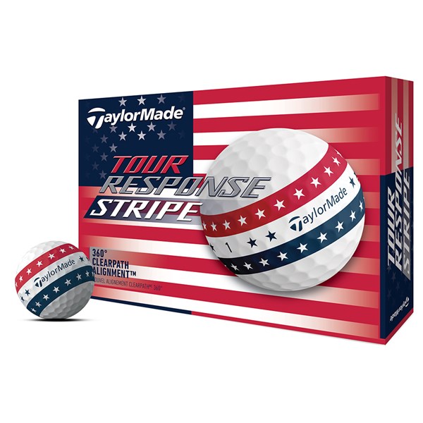 Taylormade Tour Response Stripe USA Golf Balls (12 Balls)