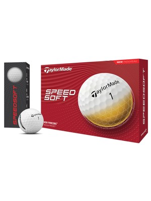 TaylorMade SpeedSoft White Golf Balls (12 Balls)
