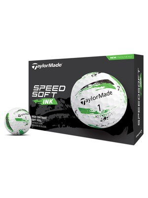 TaylorMade SpeedSoft INK Green Golf Balls (12 Balls)