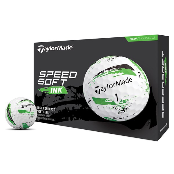 TaylorMade SpeedSoft INK Green Golf Balls (12 Balls)
