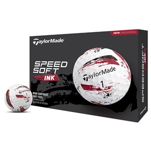 TaylorMade SpeedSoft INK Red Golf Balls