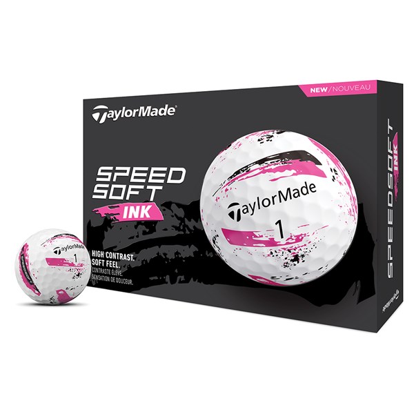 TaylorMade SpeedSoft INK Pink Golf Balls (12 Balls)