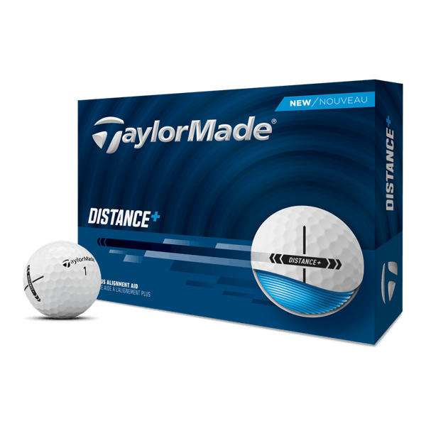 TaylorMade Distance Plus White Golf Balls (12 Balls)
