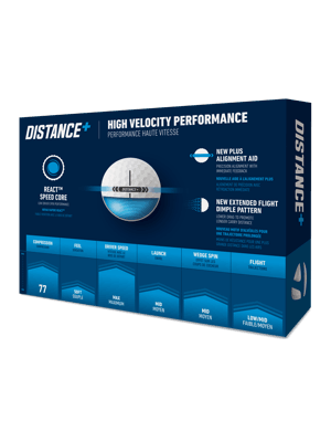 TaylorMade Distance Plus White Golf Balls (12 Balls)
