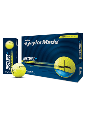 TaylorMade Distance Plus Yellow Golf Balls (12 Balls)