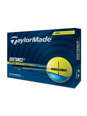 TaylorMade Distance Plus Yellow Golf Balls (12 Balls)