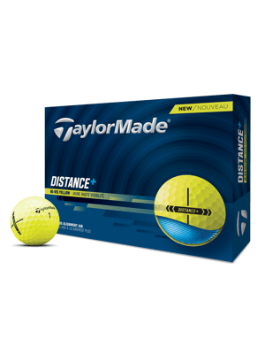 TaylorMade Distance Plus Yellow Golf Balls (12 Balls)